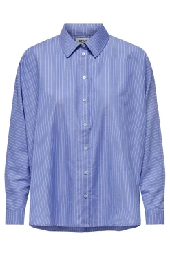 Online Only Onlgrace Ls Shirt 3817811 Moonlight Blue Blue/White