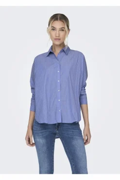 Online Only Onlgrace Ls Shirt 3817811 Moonlight Blue Blue/White