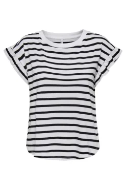 Sale Only Onlgrape S/S Frill O-Neck Top 4740065 Bright White Black