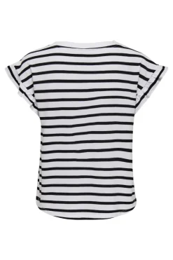 Sale Only Onlgrape S/S Frill O-Neck Top 4740065 Bright White Black