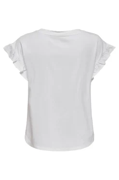 Sale Only Onlgrape S/S Frill O-Neck Top 4740064 Bright White