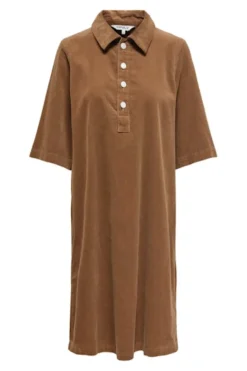 Best Only Onlgry-Nessa S/S Cord Dress 4854608 Toasted Coconut