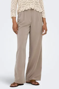 Outlet Only Onlhattie Pleat Str Pant Tlr 4716687 Taupe Gray Melange