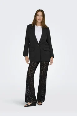 New Only Onlhattie-Lana L/S Overs Mel Blazer Tlr 4757822 Black
