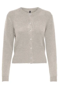 Online Only Onlhavanna Ls Button Cardigan Knt 4932226 Pumice Stone Melange/Bling Button