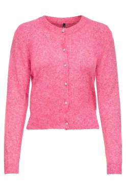 Online Only Onlhavanna Ls Button Cardigan Knt 4927894 Pink Lemonade Melange/Bling Button