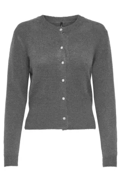 Sale Only Onlhavanna Ls Button Cardigan Knt 4932225 Medium Grey Melange Bling Button