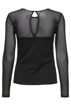Hot Only Onlheart-Becki L/S Mix Top 4866335 Black