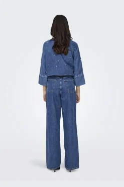 Best Only Onlhope Wide Rhinestone 4364437 Medium Blue Denim