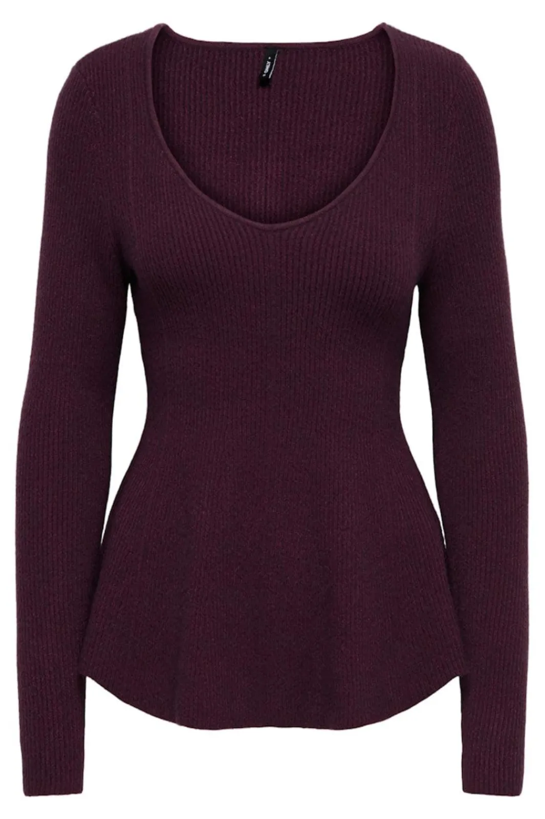Discount Only Onlibi Life Ls V-Neck Rib Peplum Cc Knt 5021071 Port Royale