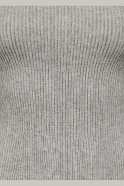 Discount Only Onlibi Ls V-Neck Rib Peplum Cc Knt 5021070 Medium Grey Melange