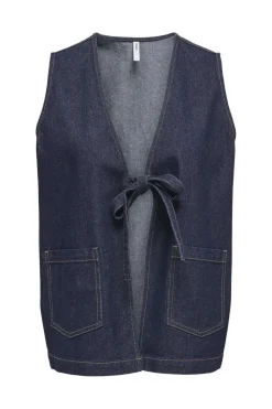 Clearance Only Onlida S/L Tie Vest Gua 4816805 Dark Blue Denim