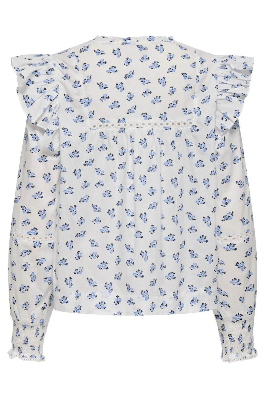 Discount Only Onlidris Ls Frill Tape Top 4958053 Cashmere Blue Mini Floral