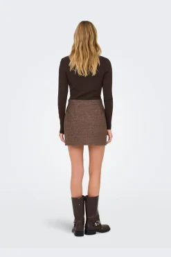 Hot Only Onlimmy Life Check Skirt 4950751 Chestnut Minicheck W/Shopping Bag
