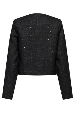 Discount Only Onlinda Life L/S Seq Boucle Jacket Tlr 4857589 Black Sequin