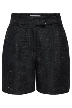 Best Only Onlinda Life Sequin Boucle Shorts Tlr 4857584 Black Sequin