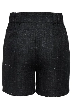 Best Only Onlinda Life Sequin Boucle Shorts Tlr 4857584 Black Sequin