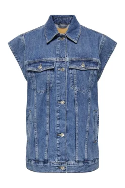 Clearance Only Onlirene S/L Waistcoat Cro 4536345 Medium Blue Denim