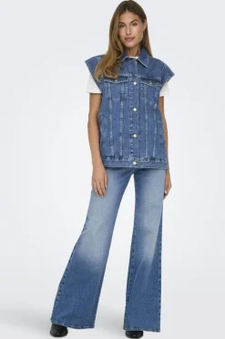 Clearance Only Onlirene S/L Waistcoat Cro 4536345 Medium Blue Denim