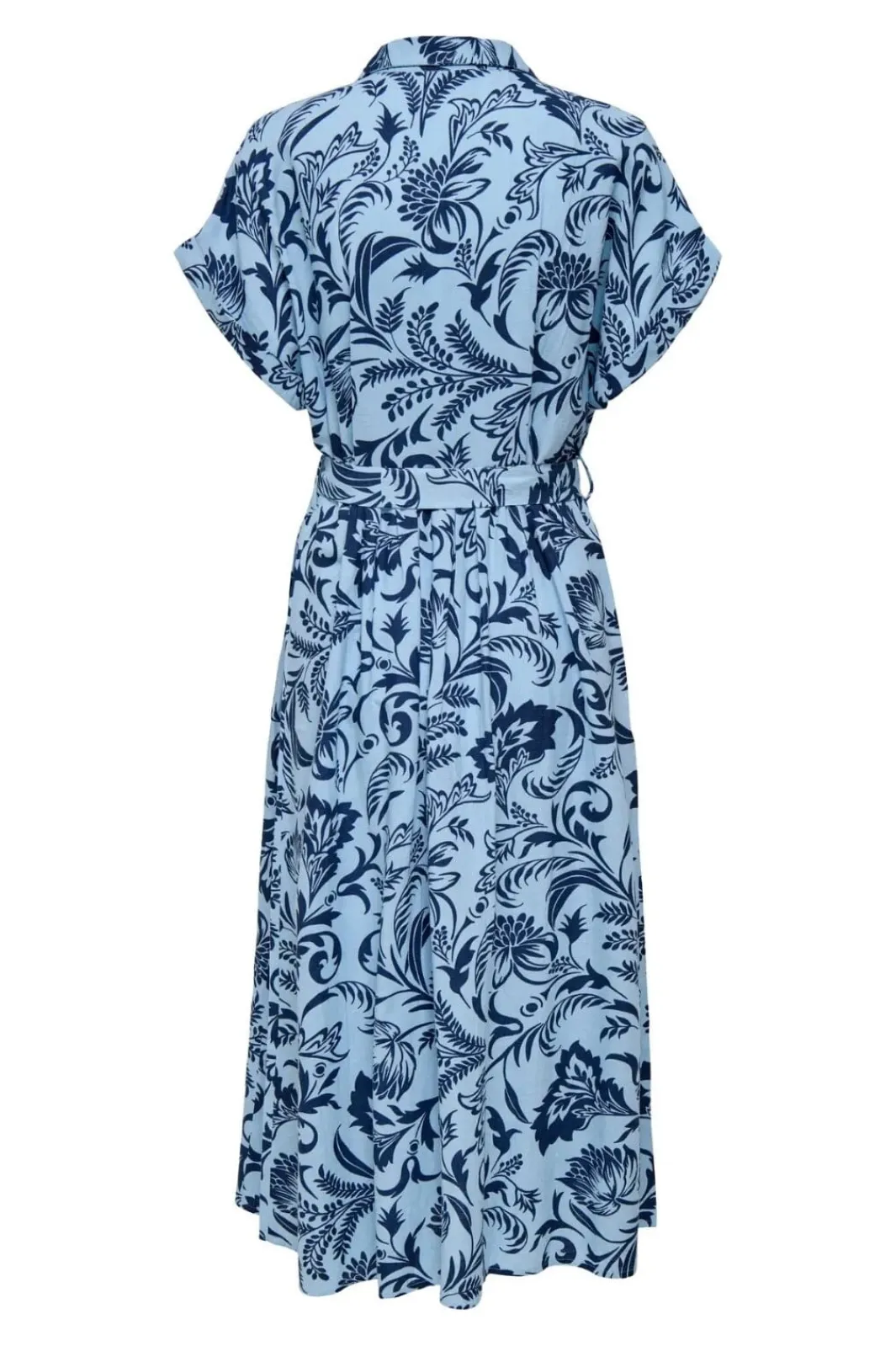 Only Onljakiri Linen Ss Midi Shirt Dress 4868064 Cerulean Noos Graphic Garden