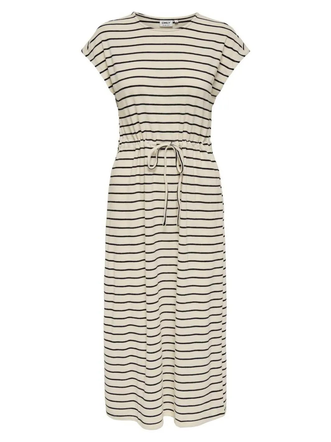 Hot Only Onljana S/S O-Neck Dress Swt 4774968 Cloud Dancer Black