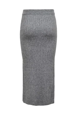 Sale Only Onljeanett Life Rib Long Skirt Cc Knt 4774521 Medium Grey Melange