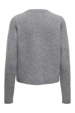 Online Only Onljessie Ls One String Cardi Knt 4757632 Medium Grey Melange