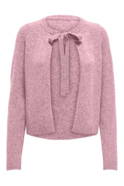 Sale Only Onljessie Ls One String Cardi Knt 4928148 Romance Rose Melange