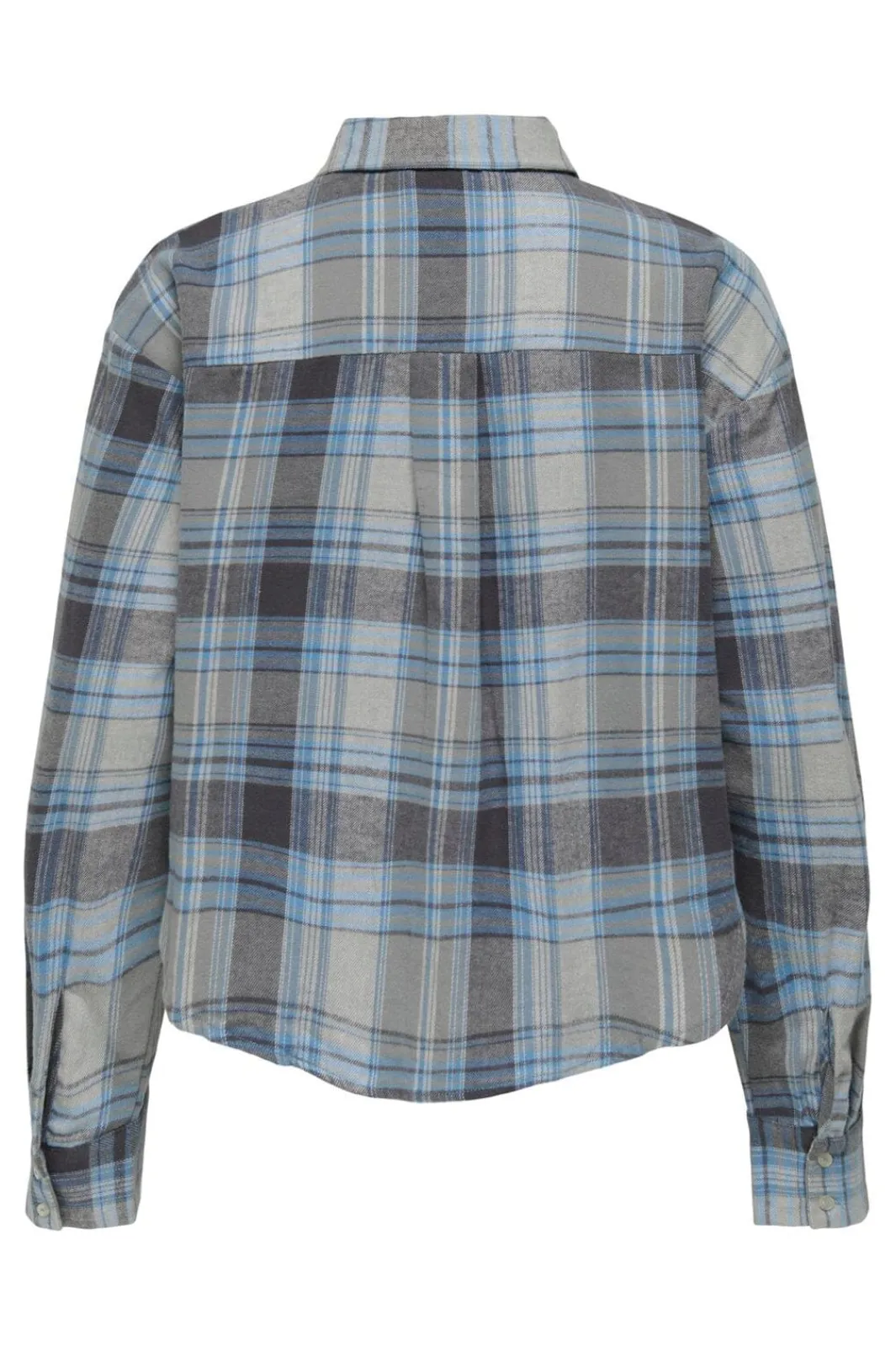 New Only Onljilda Ls Check Shirt 4866511 Light Grey Melange W. Quiet Harbor + Odyssey Grey