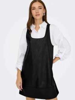 Sale Only Onljosie Faux Leather Dress Cc 4775725 Black