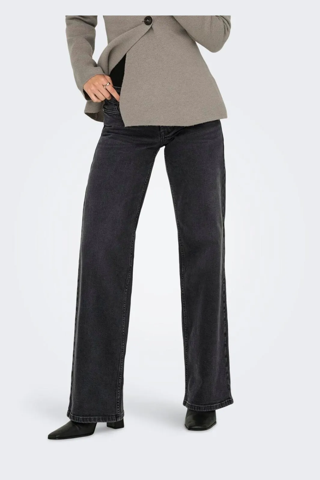 New Only Onljudy Lw Wide Leg Tai Epp 4680454 Washed Black