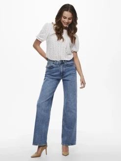Online Only Onljuicy Wide Leg Rea365 3860808 Medium Blue Denim Nas365
