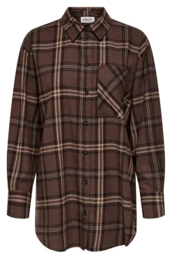 New Only Onljuliana Ls Loose Check Shirt 4846080 Shopping Bag Texana