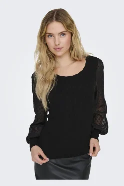 Sale Only Onljulie Life Ls Mix O-Neck Cc Knt 4506142 Black