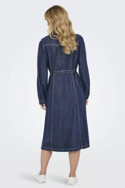 Only Onljulie Ls Dress Qyt 4802433 Dark Blue Denim