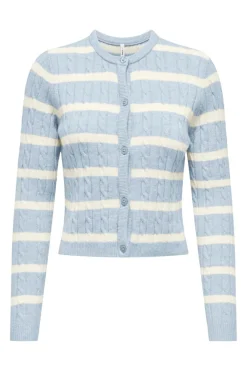 Best Only Onlkatia Ls Cable Button Cardigan Cc Knt 4959317 Cashmere Blue Melange/Babys Breath/Dtm Button