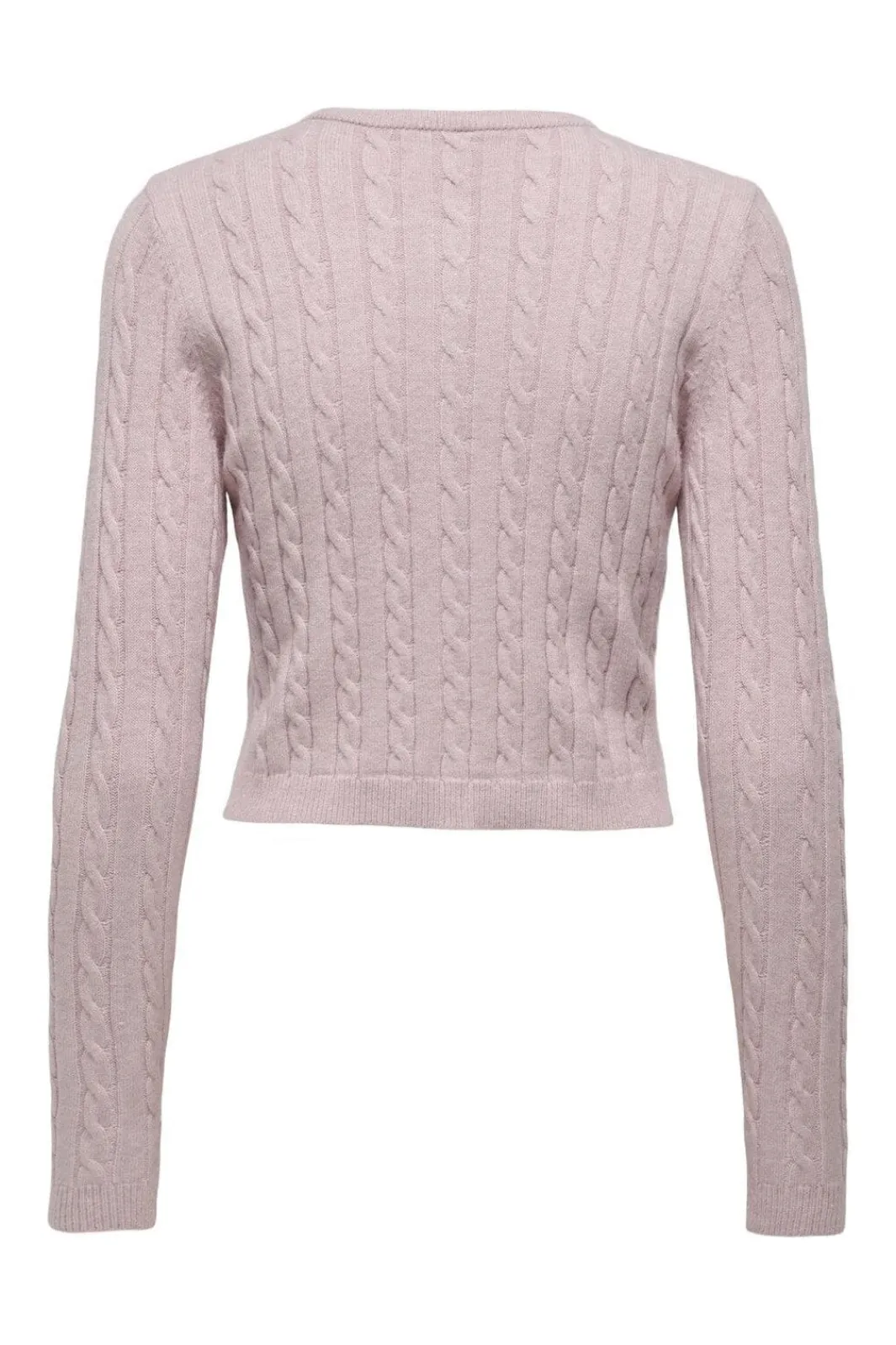 Online Only Onlkatia Ls Cable Button Cardigan Cc Knt 4947409 Burnished Lilac Mel/True Red Heart Emb/Dtm Button
