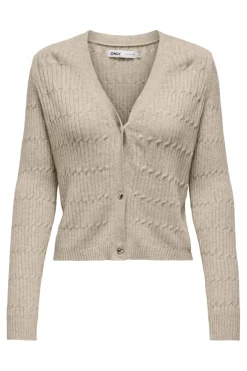 Best Only Onlkatia Ls Cable V-Neck Cardi Knt Nca 4505958 Mocha Meringue W. Melange
