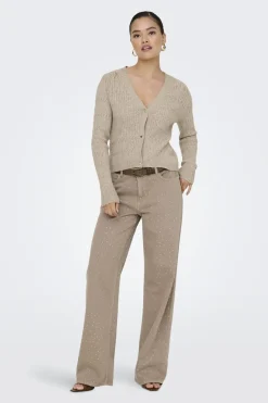 Best Only Onlkatia Ls Cable V-Neck Cardi Knt Nca 4505958 Mocha Meringue W. Melange