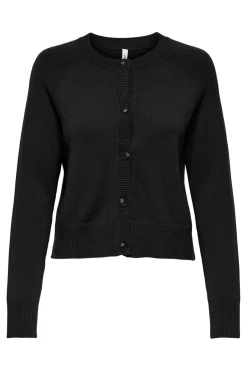Clearance Only Onlkatia Ls Short Cardigan Cc Knt 4959363 Black Dtm Horn Button