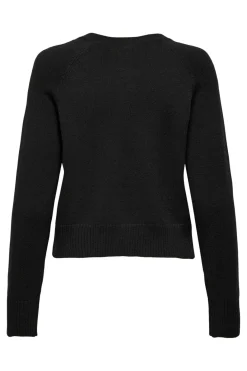Clearance Only Onlkatia Ls Short Cardigan Cc Knt 4959363 Black Dtm Horn Button