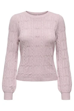 Best Only Onlkatia Ls Structure O-Neck Pull Cc Knt 4884484 Burnished Lilac Melange