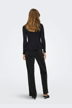 Only Onlkenya L/S Peplum Top 4908166 Black