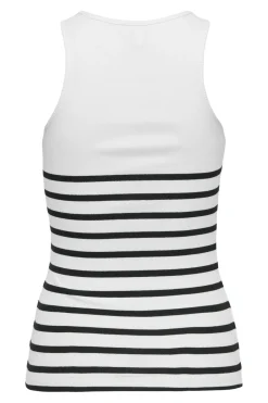 Only Onlkenya Rib Stripe Tank Top 4452882 Bright White Black