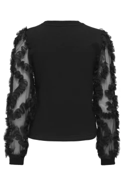 New Only Onllavin L/S O-Neck Mix Swt 4896223 Black Black Mesh Sleeves