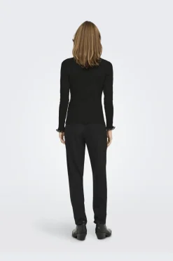 Online Only Onlleslie L/S Lace Mix Top 4141119 Black