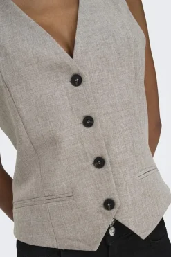 Hot Only Onllinda S/L Mel Fit Waistcoat Tlr 4633901 Fungi Melange