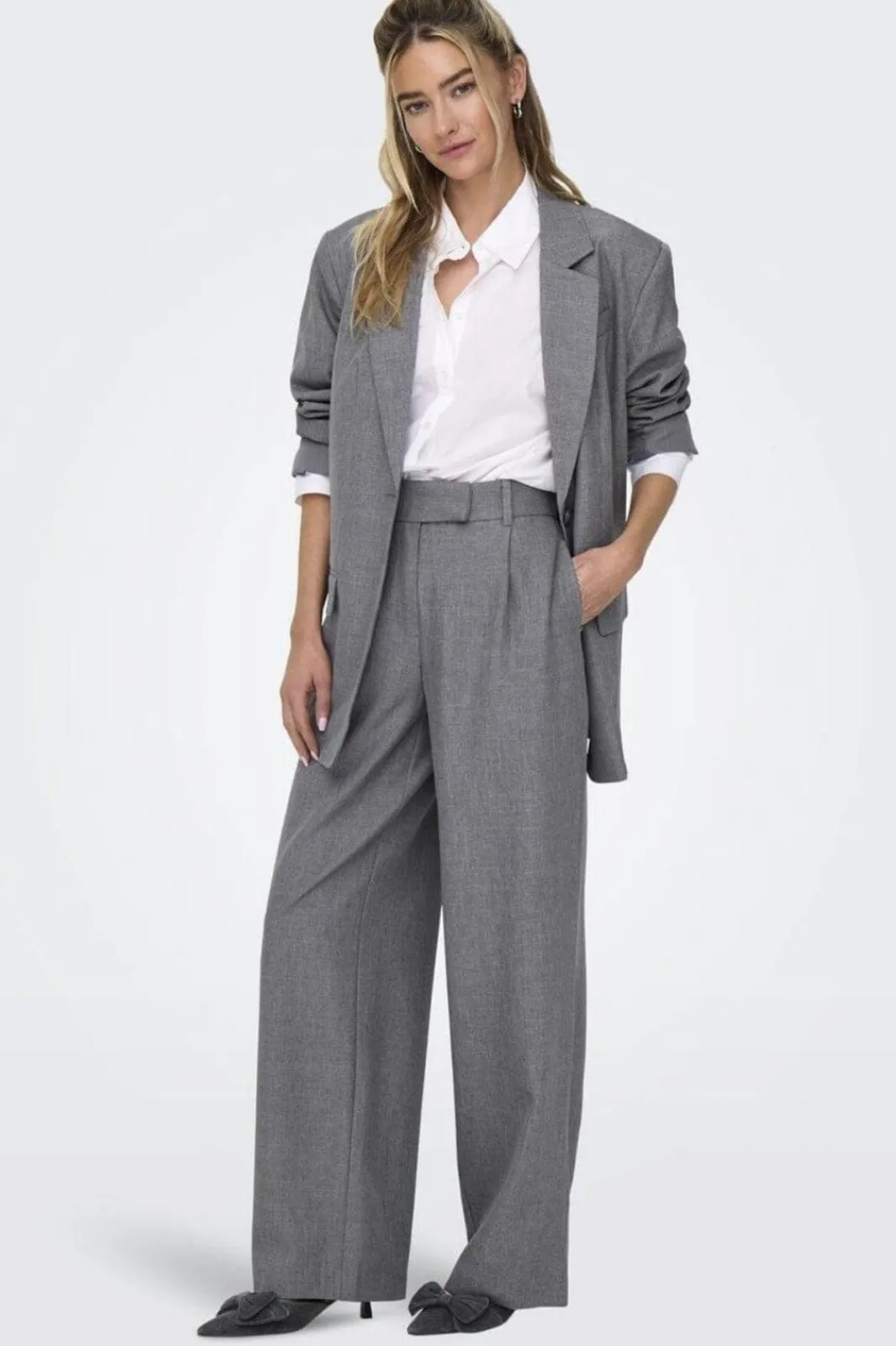 Best Only Onllinda Str Mel Pants Tlr 4769944 Medium Grey Melange
