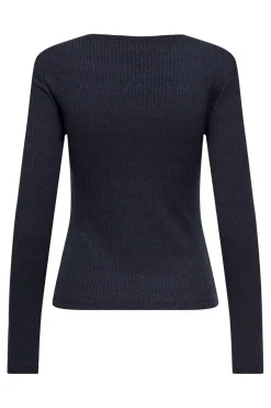 Only Onllinea L/S O-Neck Button Top Cc 4805065 Night Sky Melange