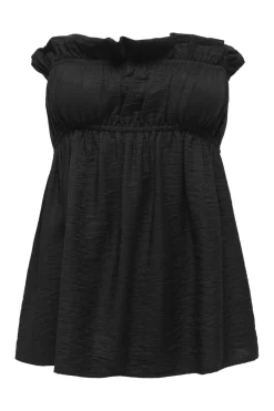 Sale Only Onllino Ruffle Bandeau Top Ox 4938574 Black